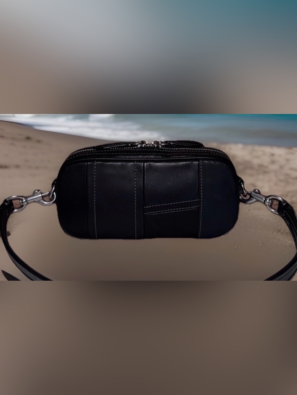 Coach Restored Harley Patchwork Black Shoulder Bag Care card EC MSRP 610 - Picture 7 of 15